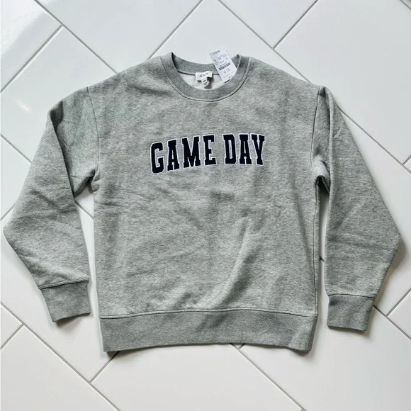 J. Crew Gray Game Day Sweatshirt - Picture 3 of 4